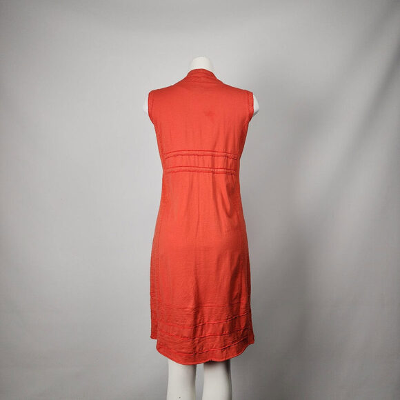 Neon Buddha Orange Cotton Sleeveless Dress Size S - Picture 6 of 8